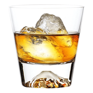 【自营】日本进口田岛硝子富士山杯江户硝子切子手工玻璃水杯酒杯