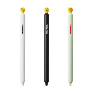 KACO灵悦SMILEYWORLD联名POPUP中性笔ST尖按动式黑笔速干顺滑搞怪趣味笑脸表情包学生刷题笔大容量签字笔