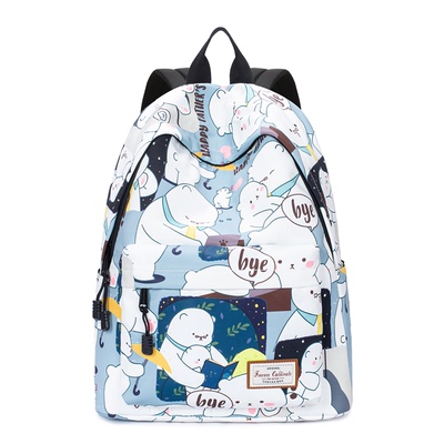 新款学院风双肩包学生书包防泼水