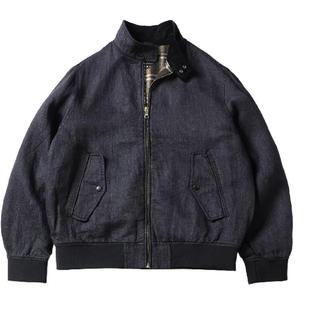 实年服工093春秋复古老干部纯亚麻休闲夹克外套男经典百搭上衣