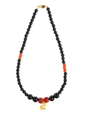 喜运宝新中式南红黑曜石项链