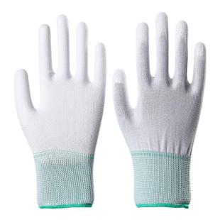 正品PU涂指手套无尘防静电手套电子厂专用劳保涂层涂胶 涂掌手套