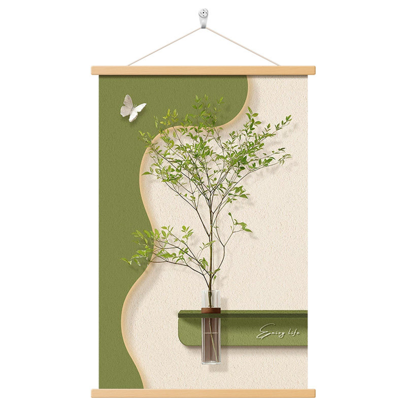 水培绿植现代风玄关装饰画2026