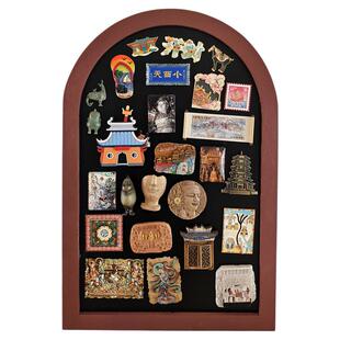 秀艾迪 磁吸冰箱贴展示板小黑板家用化妆墙收纳板展示架吸磁性磁铁板挂式创意家用谷子吧唧周边收集板置物架