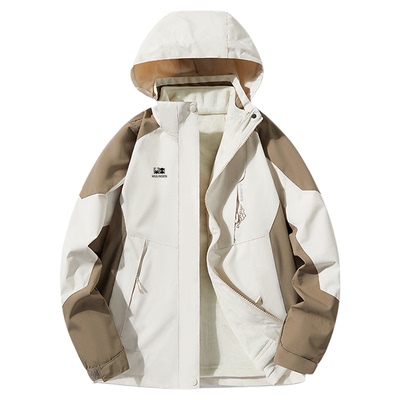 木林森男女三合一防风防水冲锋衣