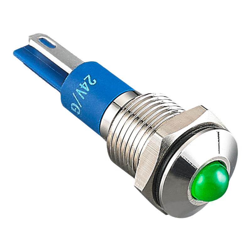 6/8mm/10/12MM小型金属LED防水信号灯高亮电源工作指示灯24V220伏