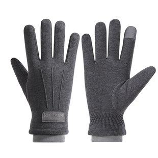 加厚德绒保暖手套男冬季户外防寒可触屏加绒防风骑手电动车骑行棉