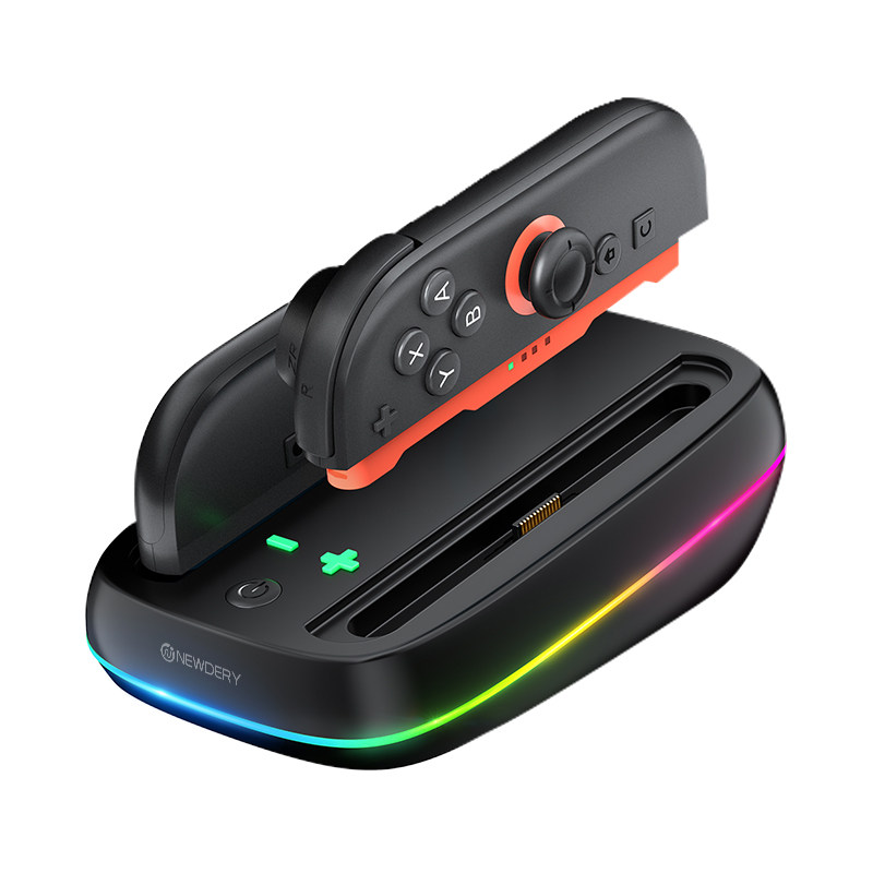 新得利任天堂Switch2手柄座充Joycon2充电底座NS2分体手柄便携充电器收纳支架游戏手柄周边配件