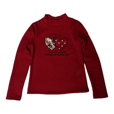 秋冬半高领保暖上衣冬季新款加厚长袖T恤女士修身德绒加绒打底衫