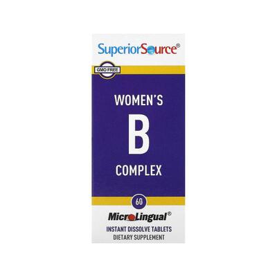 香港直邮Superior Source,女性复合维生素 B，60 粒 MicroLingual