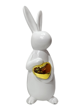 再发现可爱爱心兔子书房装饰摆件