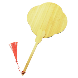 楠竹绘画空白扇面掐丝底板材料水彩手绘DIY古风广告团扇定制刻字