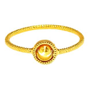 调太幅18K金转运珠戒指 女时来运转轻奢纯银猫眼指环食指个性礼物