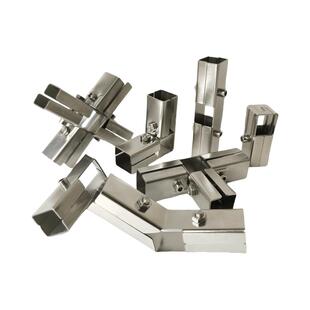 沪坚 〔工厂批发〕25X25MM不锈钢强力夹方管扣多功能连接件组合价
