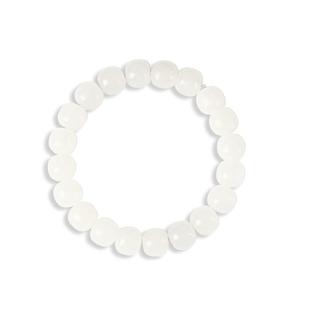 宫里上新和田玉手串女款天然羊脂白玉手链老型珠生日礼物送妈妈