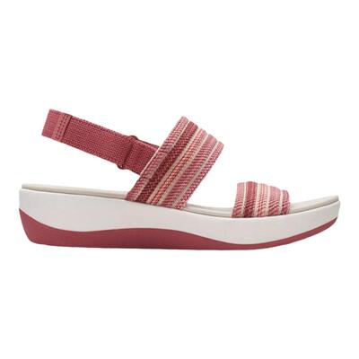 clarks/其乐女鞋坡跟凉鞋露趾厚底魔术贴编织轻便柔软散步健步夏