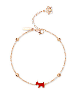 Oho coo 新加坡设计师品牌手链女小众设计高级轻奢红色小狗手串