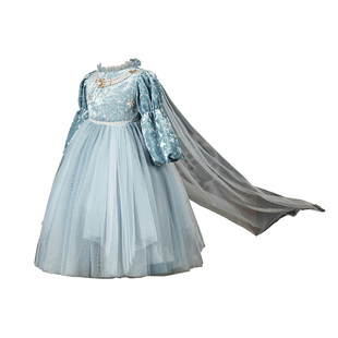 D.Bkyer品牌童装女童爱莎公主裙生日party小礼服长裙爱沙连衣裙子