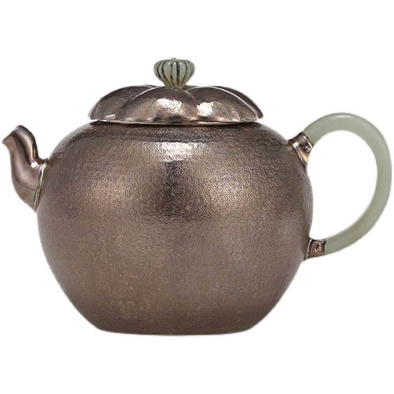青竹堂纯银泡茶壶足银999茶道家用急需纯手工小号银壶功夫茶具
