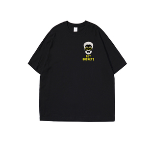 禧衫原创德鲁大叔精品刺绣t恤男女同款纯棉短袖宽松透气