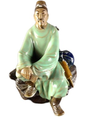 客厅桌面中式人物摆件杜甫