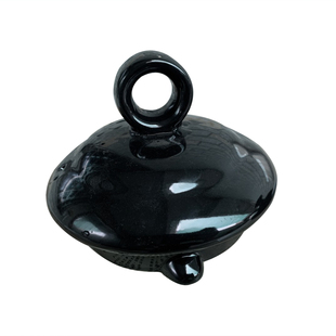 通用亮光黑陶瓷壶盖子中药壶砂锅壶盖子电煎药壶盖子药罐盖子