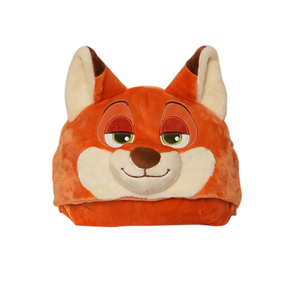 迪士尼正版草莓熊朱迪尼克毛毯午休办公室披肩睡空调女生毛绒连帽