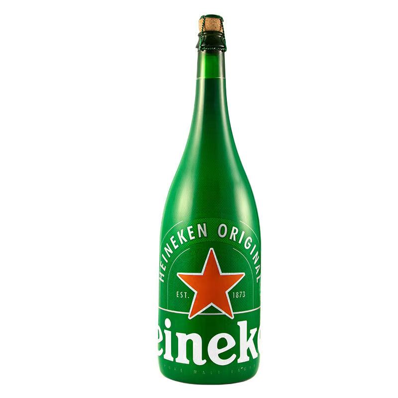 荷兰进口喜力香槟瓶1.5L升大瓶装啤酒Heineken大炮拉格黄啤鲜啤酒