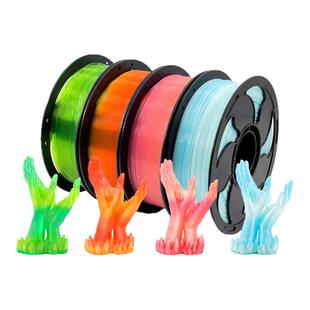 新森3D打印耗材PLA耗材梦幻水晶透明PLA透明彩虹渐变闪耀PLA耗材