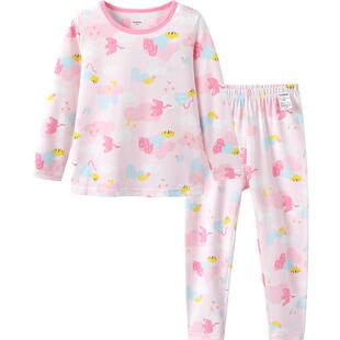 巴拉巴拉儿童内衣套装男童女童睡衣春秋款宝宝保暖秋衣秋裤冬季厚