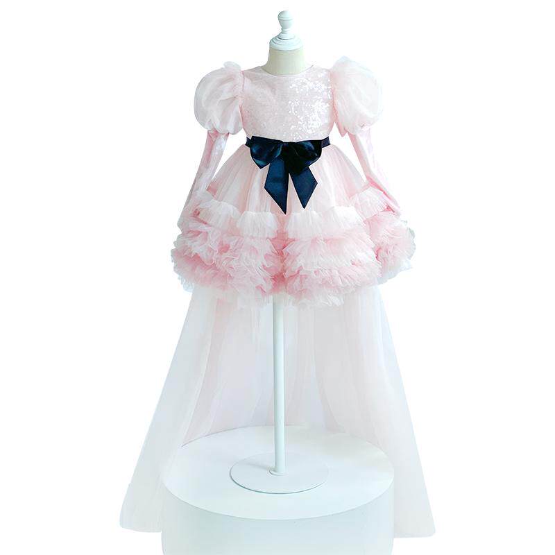 pureshare蓬纱馆女童拖尾礼服裙