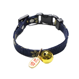 中国风中式手工招财纳福猫咪狗狗铃铛项圈吊坠宠物兔颈链小奶猫