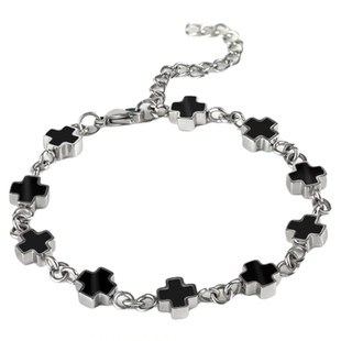 钛钢手链男女款简约复古个性中古风克罗手链精致时尚潮酷情侣手饰