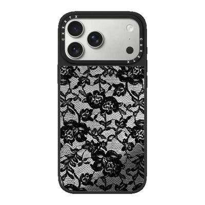 CASETiFiY联名辣妹黑色蕾丝系列17Pro适用于iPhone16Promax苹果15plus手机壳14日韩13磁吸12华强北平替潮壳女