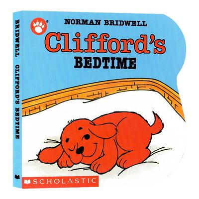 大红狗睡觉时间 英文原版 Clifford's Bedtime 儿童英语启蒙认知纸板书 亲子互动读物 性格习惯养成家庭亲子教育