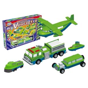 光华Popular Playthings百变海陆空磁性拼插积木玩具男孩新年礼物