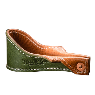 大汉原创牛皮烟斗架子植鞣双层双色手工紫铜铆钉便携舒适复古收纳