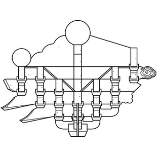 七踩平身科斗拱CAD-清式单翘重昂三视图及分件尺寸图cad动态块