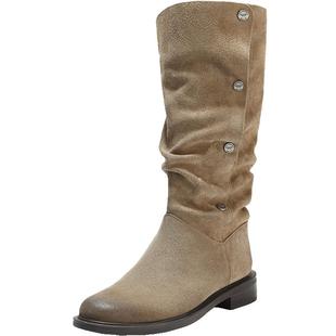 吴千语同款百丽女靴荒野来信西部牛仔靴加绒雪地靴长筒靴3QFC3DG5