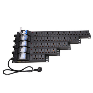 机柜PDU工业接线板拖线板10A16A4000W大功率空开漏保防过载排插座