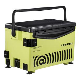 连球钓箱LA2900新品2023碳纤纹平盖款轻量全套配件铝镁合金免安装