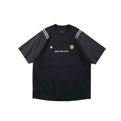 BOHRHOO25SS防晒吸湿速干抑菌COOLMAX凉感织带设计短袖运动球服男