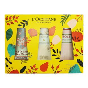 欧舒丹护手霜3支套装30ml礼盒乳木果樱花马鞭草结婚伴手礼情人节