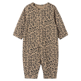 考拉蒂尔豹纹连体衣婴儿早秋婴幼儿衣服男女宝宝外出春秋哈衣爬服