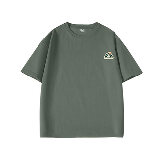 班尼路S&K纯棉短袖t恤男夏季宽松绿色半袖上衣圆领打底衫体恤男A