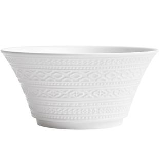 玛戈隆特骨瓷餐具碗事事如意纯白浮雕餐具高颜值饭碗具浮雕饭碗