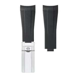 适配氟橡胶手表带适用劳力士黑绿蓝水鬼迪通拿GMT RUBBER B 20mm