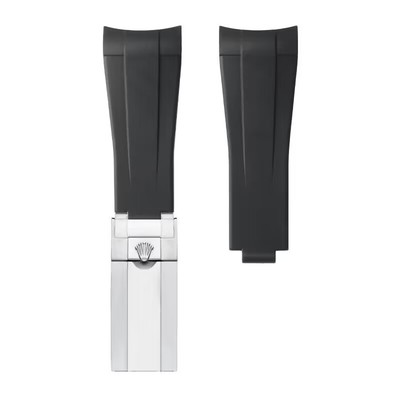 适配氟橡胶手表带适用劳力士黑绿蓝水鬼迪通拿GMT RUBBER B 20mm