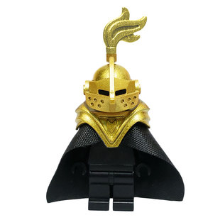乐高 lego 绝版稀有城堡人仔零件 星碎金属金骑士 黄金骑士头盔甲