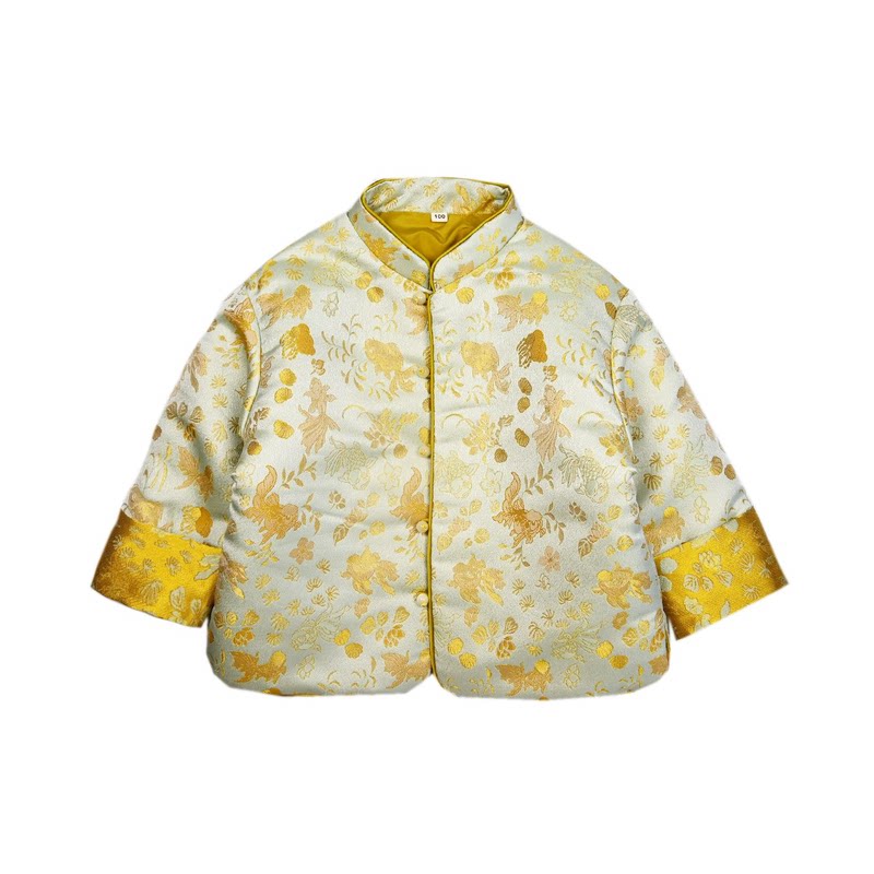 百珂乐秋冬新品福泽锦鲤男女童唐装姐弟装新中式拜年服宝宝外套
